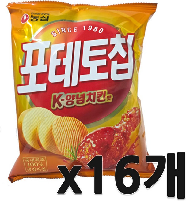 포테토칩 K 양념치킨맛, 16개, 50g