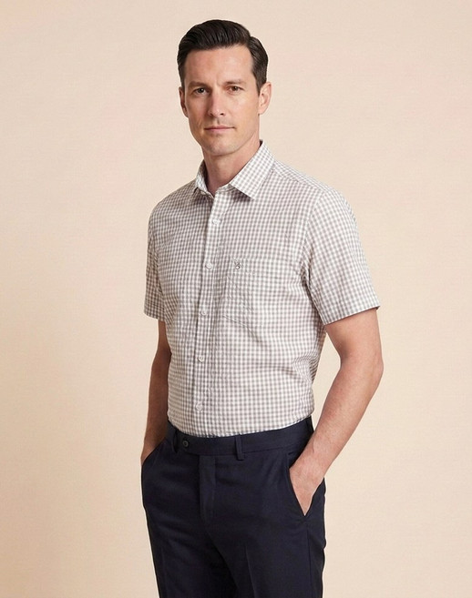 인디안 BRUNO BAFFI 여름 면 혼방 셔츠-MARTSYM3431