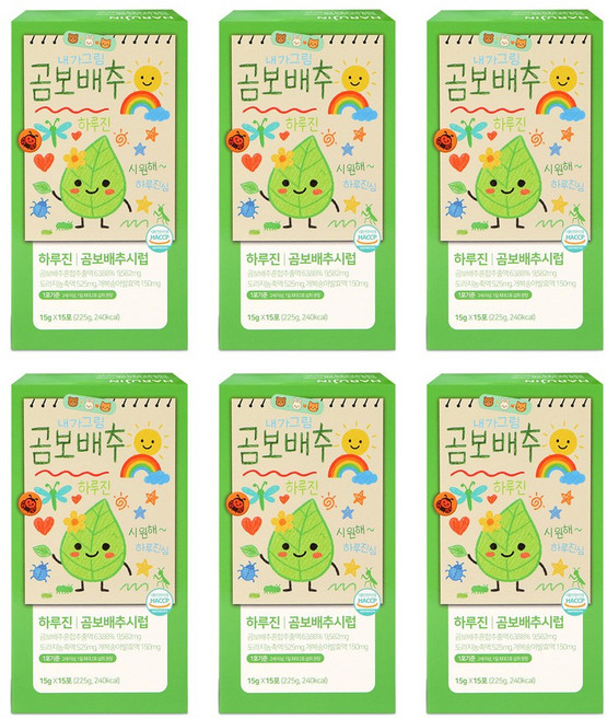 하루진 곰보배추시럽 곰보배추즙 스틱 수세미 작두콩 도라지 함유, 90개, 15g