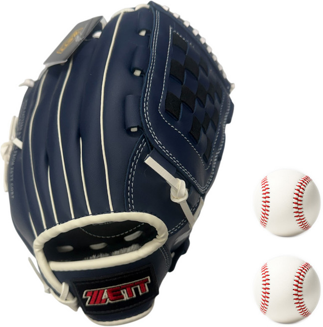 제트 올라운드 합피 글러브 우투용 투센 안전 야구공 2p, 1개, 블랙