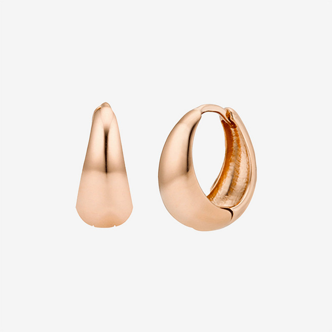 골드앤디어 14KGF 볼드 물방울 원터치귀걸이