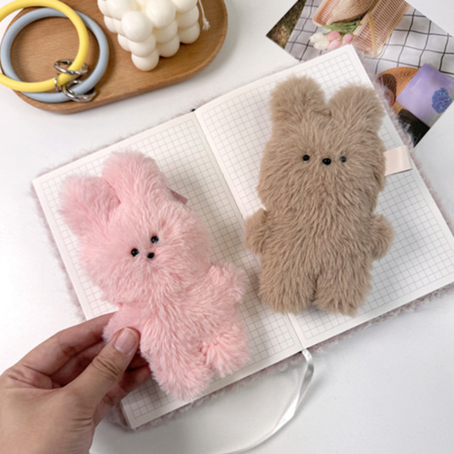 [엘제이] 인형만들기 키트 토끼 애착인형 쉬운손바느질 털인형 세트, 1개, 갈색