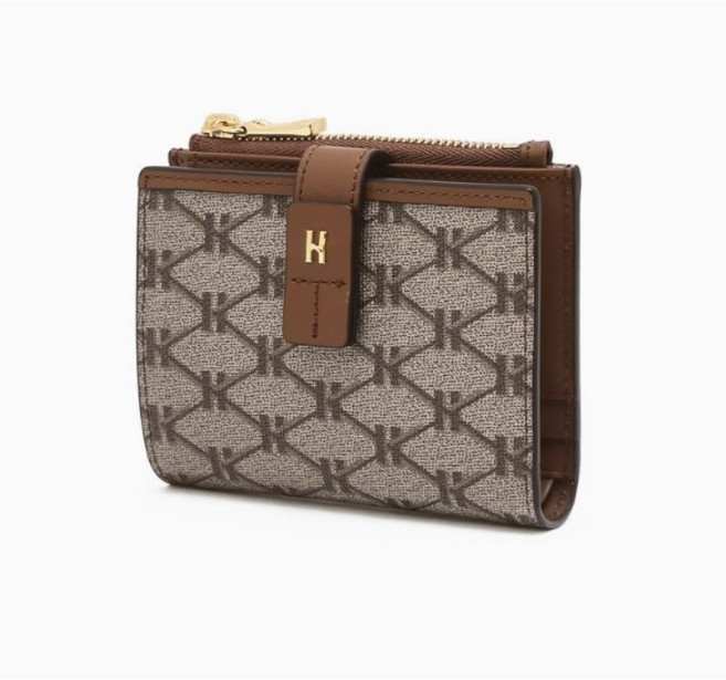 헤지스 시그니처 패턴 여성 반지갑 (선물포장)