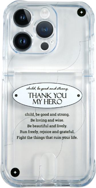 땡큐마이히어로 소아암 후원 심플 로고 포켓 젤리 케이스