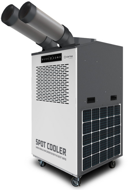 캐로스 대형 이동식 에어컨 업소용 식당 사무실 매장용 강력냉방 실외기없는 스탠드 에어컨, CPC-F6200G(그레이/2구)