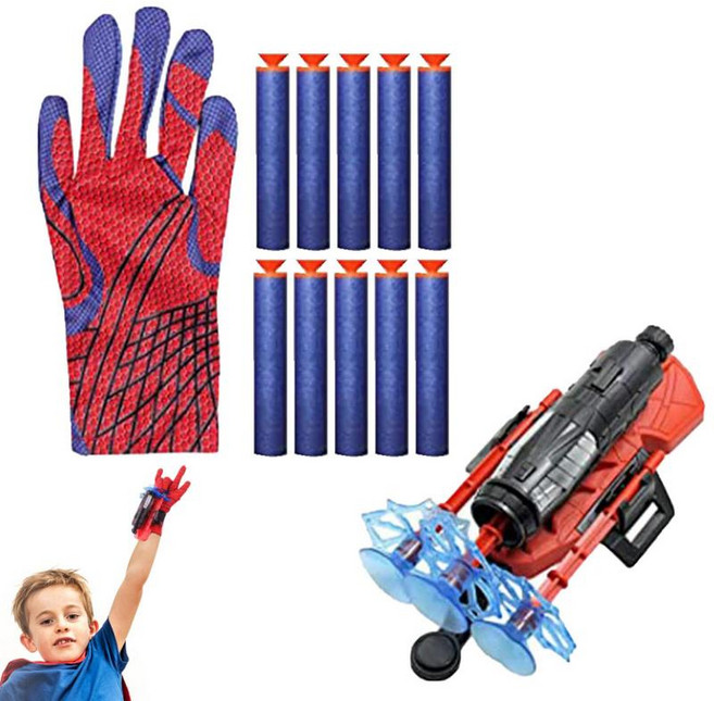 웹슈터 거미줄발사기 있는 웹 슈터 가제트 스파이더웹 발사기 손목 팔 보호구 장난감 크리스마스 생일 선물