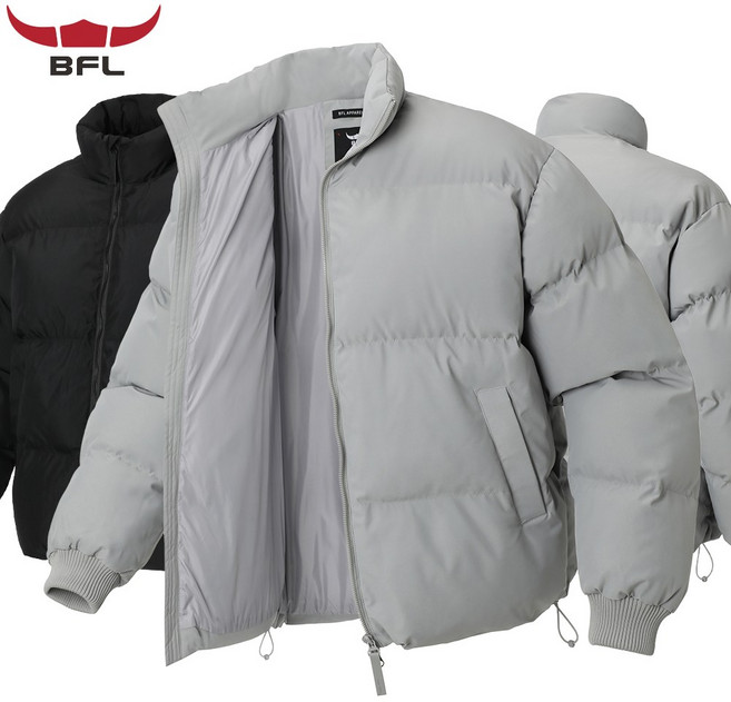 [샤인힐즈] 겨울 버팔로 캐쥬얼 하이넥 이중지퍼 남성 숏 패딩 점퍼 잠바 BF8000