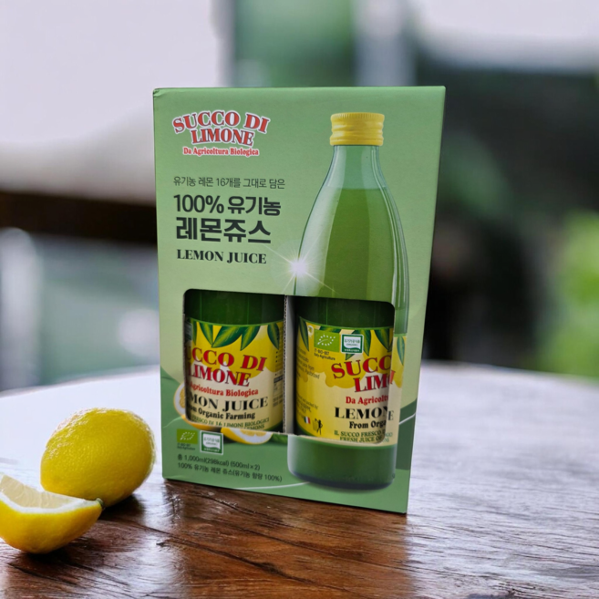 유로푸드 유기농 레몬주스, 500ml, 3개