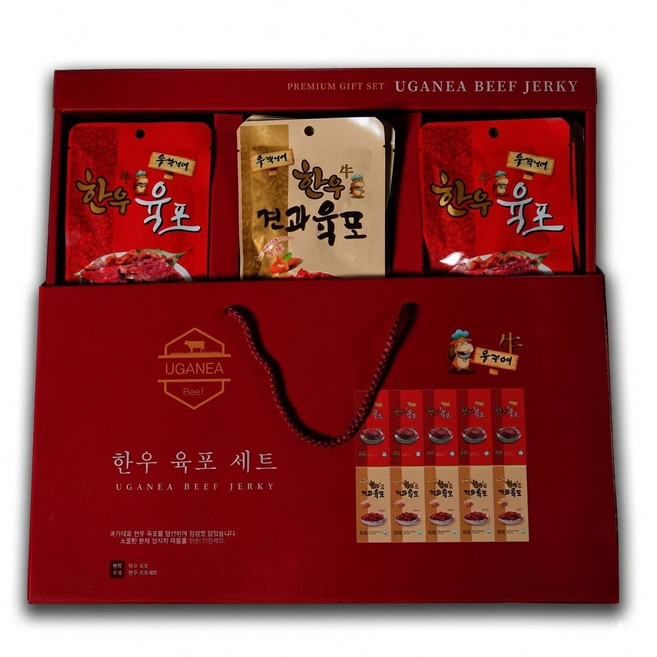 1등급 수제 육포장인 우가네 한우육포 선물세트, 1세트