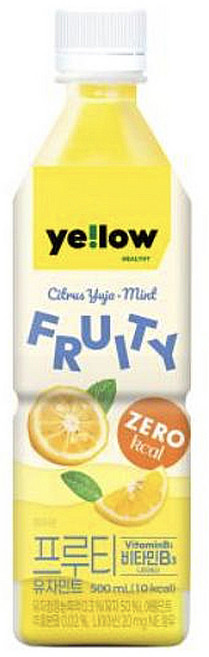 옐로우 프루티 유자민트 제로, 5개, 500ml