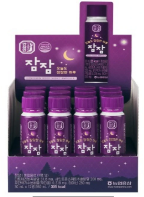 농협 한삼인 잠잠 앰플 30ml x 12병 - 쿠팡