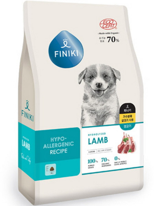 피니키 가수분해 사료 알러지 피부 눈물 개선 건식사료, 2.5kg, 양, 1개