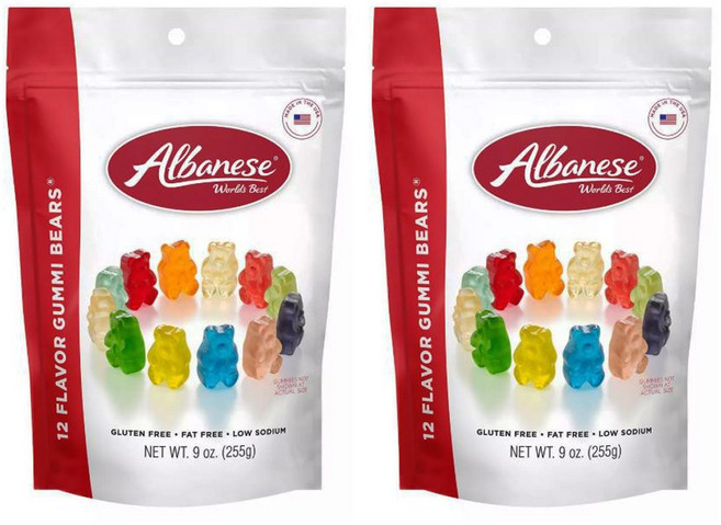 알바니즈 12가지맛 구미베어 젤리 2개x255g / Albanese World's Best 12 Flavor Gummi Bears - 9oz, 255g, 2개