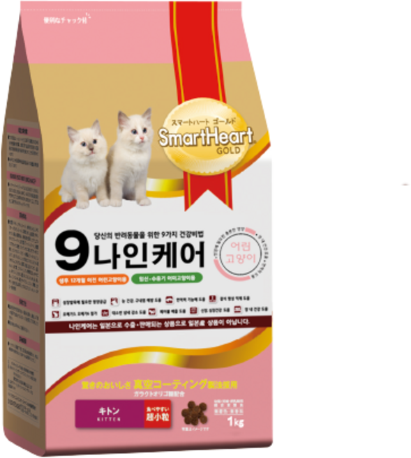 스마트하트골드 고양이 나인케어 기능성 사료, 키튼, 1kg, 1개