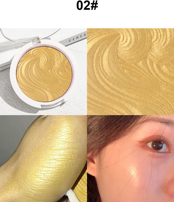 하이라이터 미스 로즈 쉬머 팔레트 다크 브라운 실버 골드 컨투어 파우더 구운 브론저 MS093 12 색, [03] 02, 1