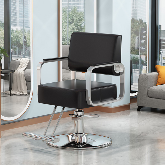 미용실 의자 살롱의자 스텐펌 염색 미용의자, 1개, 블랙1