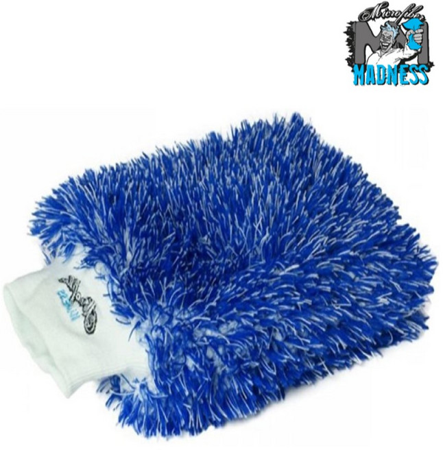 매드니스 인크레디 워시미트 극세사 세차 장갑 프리미엄 세차미트 블루, 1개