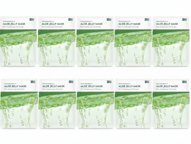 김정문알로에 큐어알파 알로에 젤리 마스크 10개, 1개입