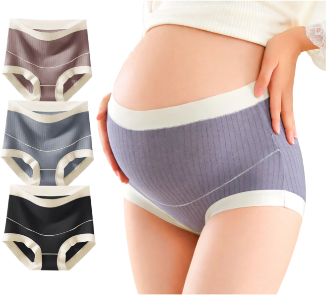[55-110kg] 하이웨스트 빅사이즈 모달 임산부 팬티 3종세트