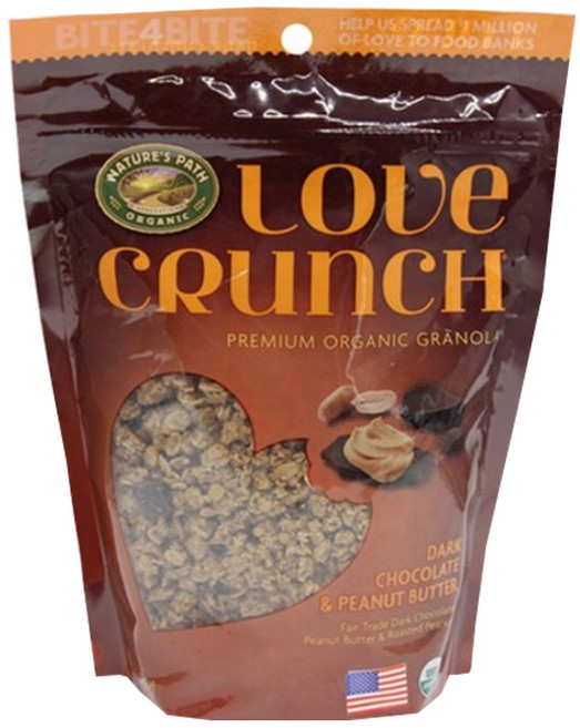 Nature's Path 러브크런치 프리미엄 오가닉 그래놀라 다크초코 앤 피넛버터 씨리얼, 325g, 7개