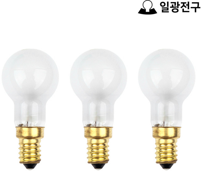 일광 미니크립톤 전구 불투명 40W E14, 40W 불투명 E14 전구색, 3개