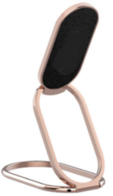 위고투 튼튼한 원형 스탠드 360도 휴대폰 핑거링 거치대 2단, 골드(Gold), 1개