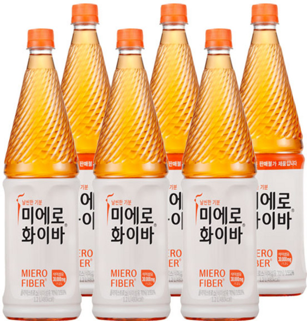 미에로화이바 1.2Lx3병+증정3병, 1.2L, 6개