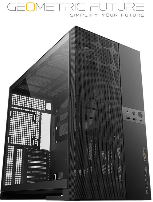 Geometric Future 幾何未來 Model 5 Vent 網孔面板 電腦機殼 全黑 (無風扇版), 1個