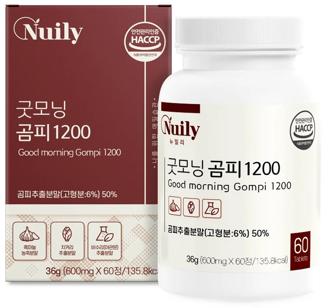 알긴산 haccp 곰피 600mg, 1개, 60정 - 쿠팡
