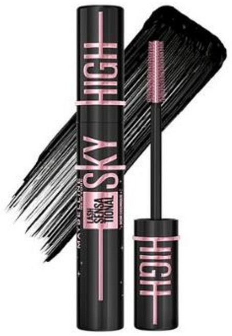 메이블린 래쉬 센세이셔널 스카이 하이 렝스닝 마스카라 7.2ml, Cosmic Black, 1개