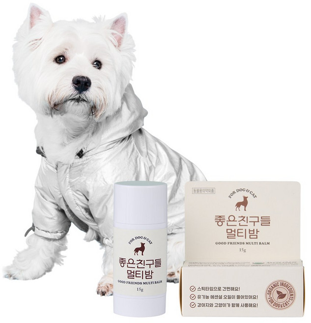 강아지 고양이 풋케어 아로마 보습제 반려동물 보습밤 좋은친구들, 1개, 130ml