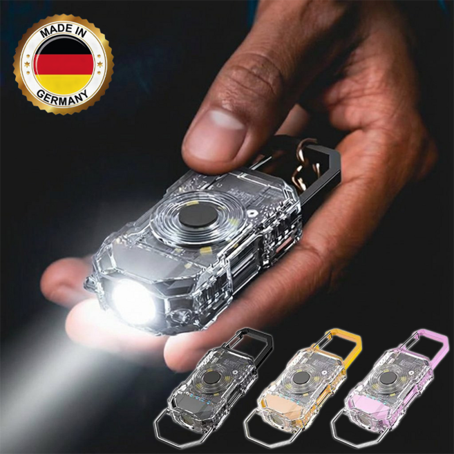 방수 열쇠고리 손전등 초강력 led 손전등 충전식 휴대용 미니 후레쉬, 블랙, 1개