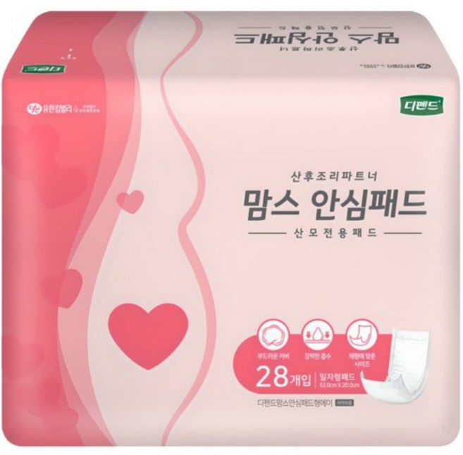 디펜드 여성용 맘스 안심패드 산모전용 패드 일자형, FREE(onesize), 28개입, 3개
