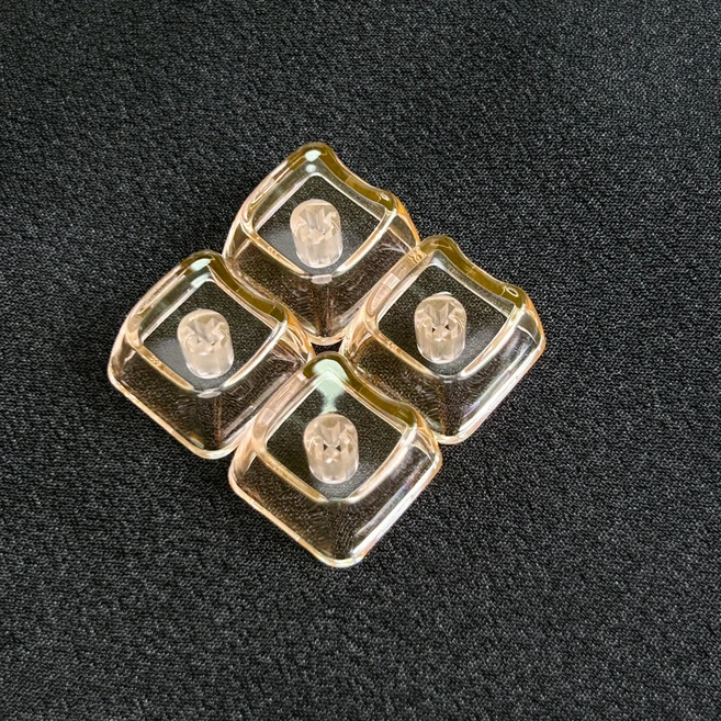 마이무오 투명 고양이 머리 키캡 4개 마오 프로파일 1U 블랭크 무각인 PC 모양 귀여운 DIY 기계식 키보드, 05 Orange-4pcs