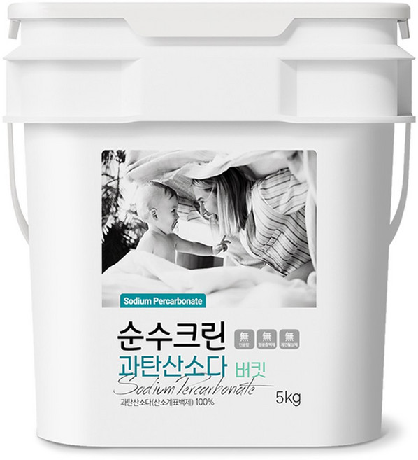 순수크린 과탄산소다 5kg 버킷 대용량 1등급원료 산소계표백제, 1개, 과탄산소다 버킷 5kg
