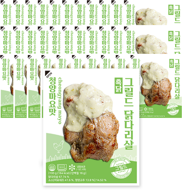 흑닭 그릴드 닭다리살 청양마요맛, 100g, 30개