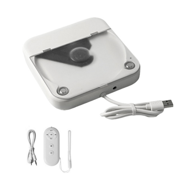 자동차 용 외부 범용 CD 플레이어 - 보조 케이블이있는 휴대용 CD 플레이어 자동차 USB 포트에 플러그 무손실 연결, 하얀색