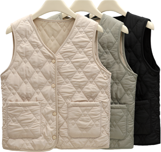 드라코 여성 경량 누빔 패딩조끼 가볍고 따뜻한 겨울 이너 베스트