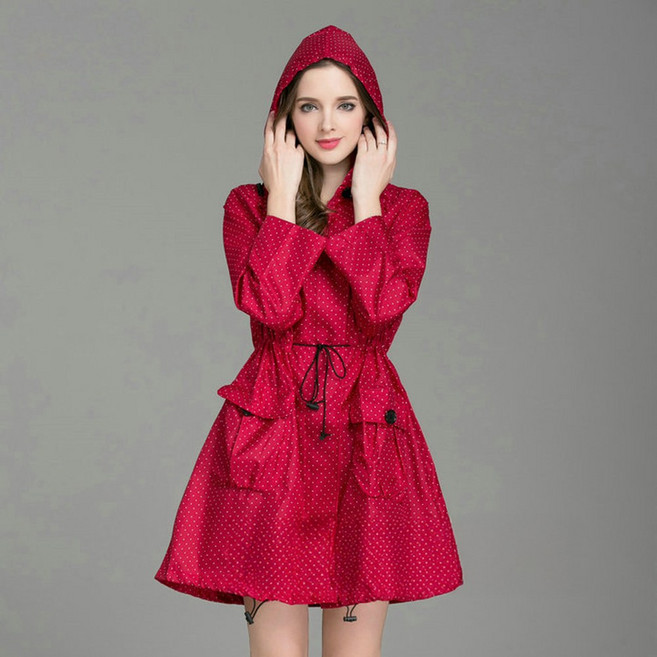 여성 골프 우비 비옷 레인코트 3종 우의 방수 여자 자켓 웨어 비올때 골프용 바람막이, 레드, 1개