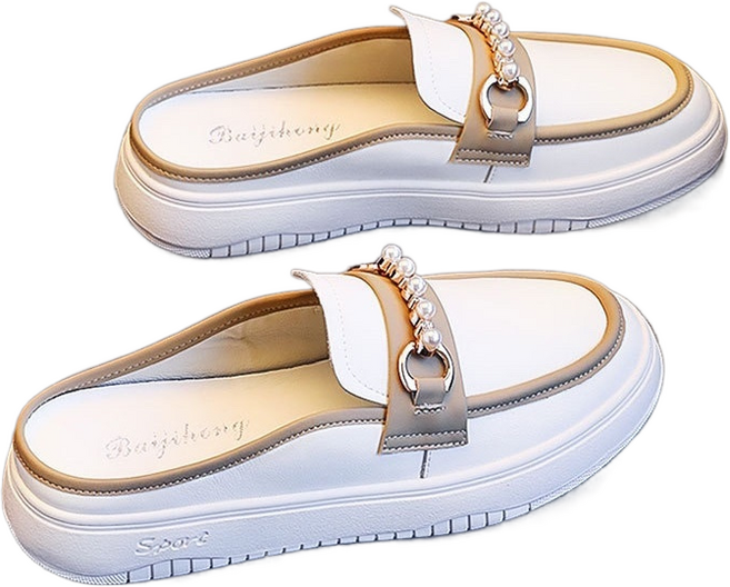 셀럽당 슬리퍼 여름 슬립온 로퍼 화이트 슈즈