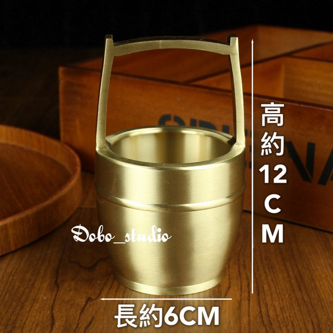 招財一桶金 黃金桶子 招財聚寶盆 風水招財擺件 開運招財 辦公室擺飾 招財元寶 裝飾工藝品, 【特大】 素面款 (元寶約可放300粒), 黃金