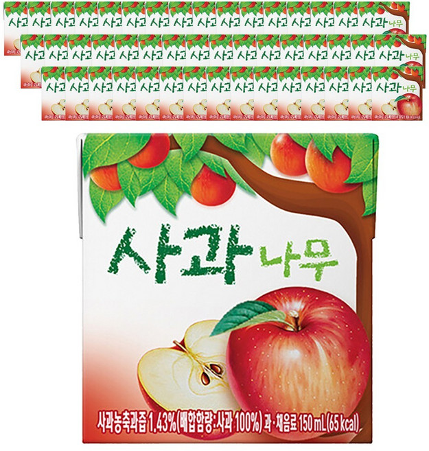 서울우유 사과나무 과일주스, 48개, 150ml