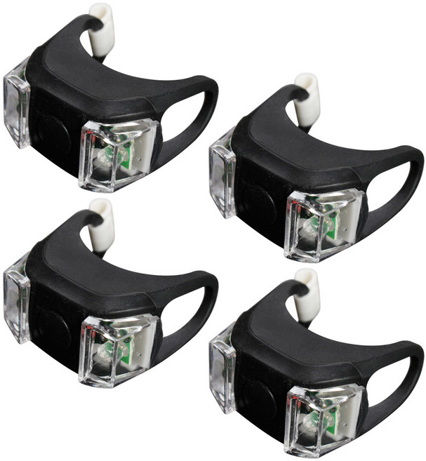 트레벨로 LED 실리콘 후미등 테일라이트 안전등 4P, 1개, 블랙