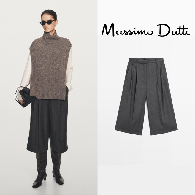 마시모두띠 울 핀턱 롱 버뮤다 팬츠 5027/761