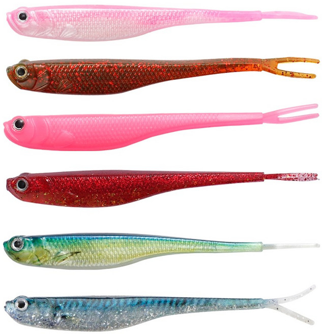 버클리 파워 베이트 저크쉐드 5인치 13cm 스페셜 패키지 베스트컬러 6종 광어 다운샷, 1개, 10g, 6종세트