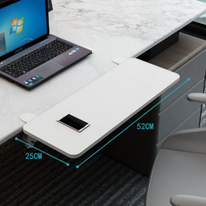 책상 연장 팔걸이 확장 테이블, 화이트(52X25cm), 1개
