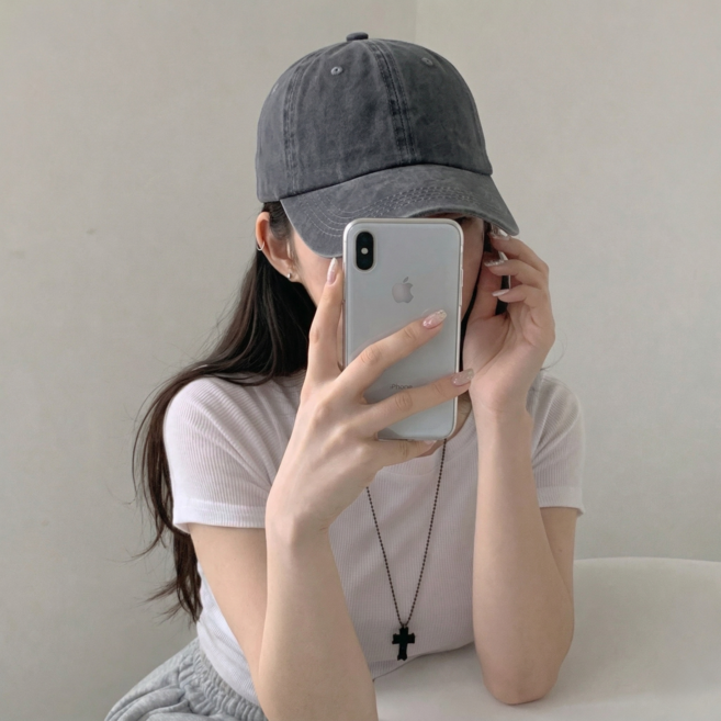 디아쿠아 남녀공용 빈티지 야구모자 볼캡 모자