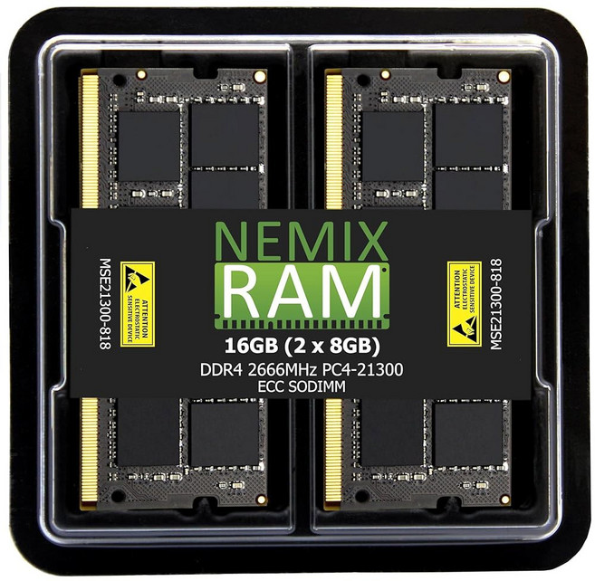 네믹스 램 16GB 2X8GB DDR4 2666MHZ 1Rx8 1 2V CL19 260핀 ECC SODIMM 키트 D4ES01-8G ECC 언버퍼 메모리 호환, 3 16GB (2X8GB) DDR4 2666MHZ EC