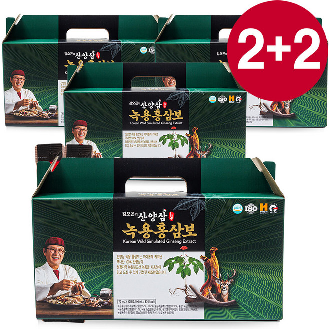 [공식] 김오곤 산양삼 녹용 홍삼보, 120개, 70ml