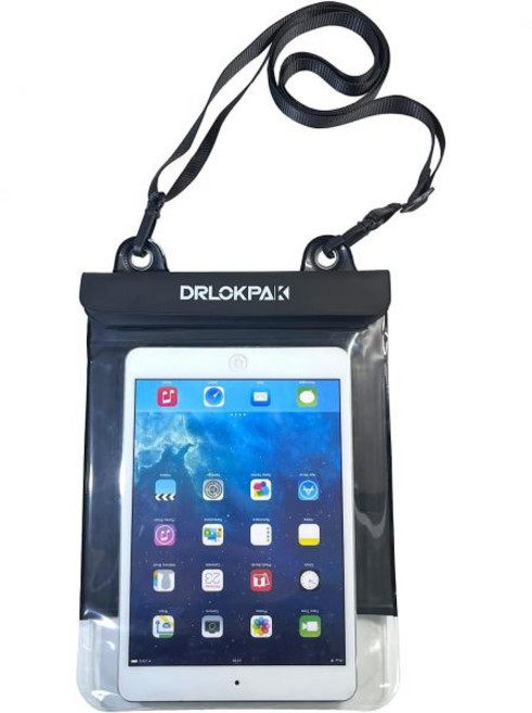 DRLOKPAK 플로팅 워터프루프 태블릿 케이스 아이패드 프로 에어 13인치 갤럭시 탭 S8 /S9 12.4인치 Surface Pro X/9/8/7/6 및 전자책 리더용 드라이, Black, 8.5inch